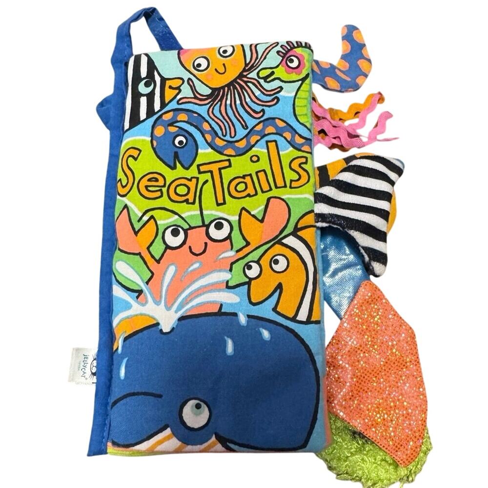 Jellycat Sea Tails Activity Book Baby Sensory Fabric Book Anne Wilkinson Retired